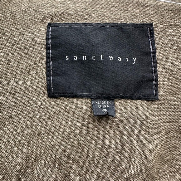 Sanctuary Olive Utility Shirt/ light Jacket/ Pockets/ drawstring waist- Small - Picture 2 of 12